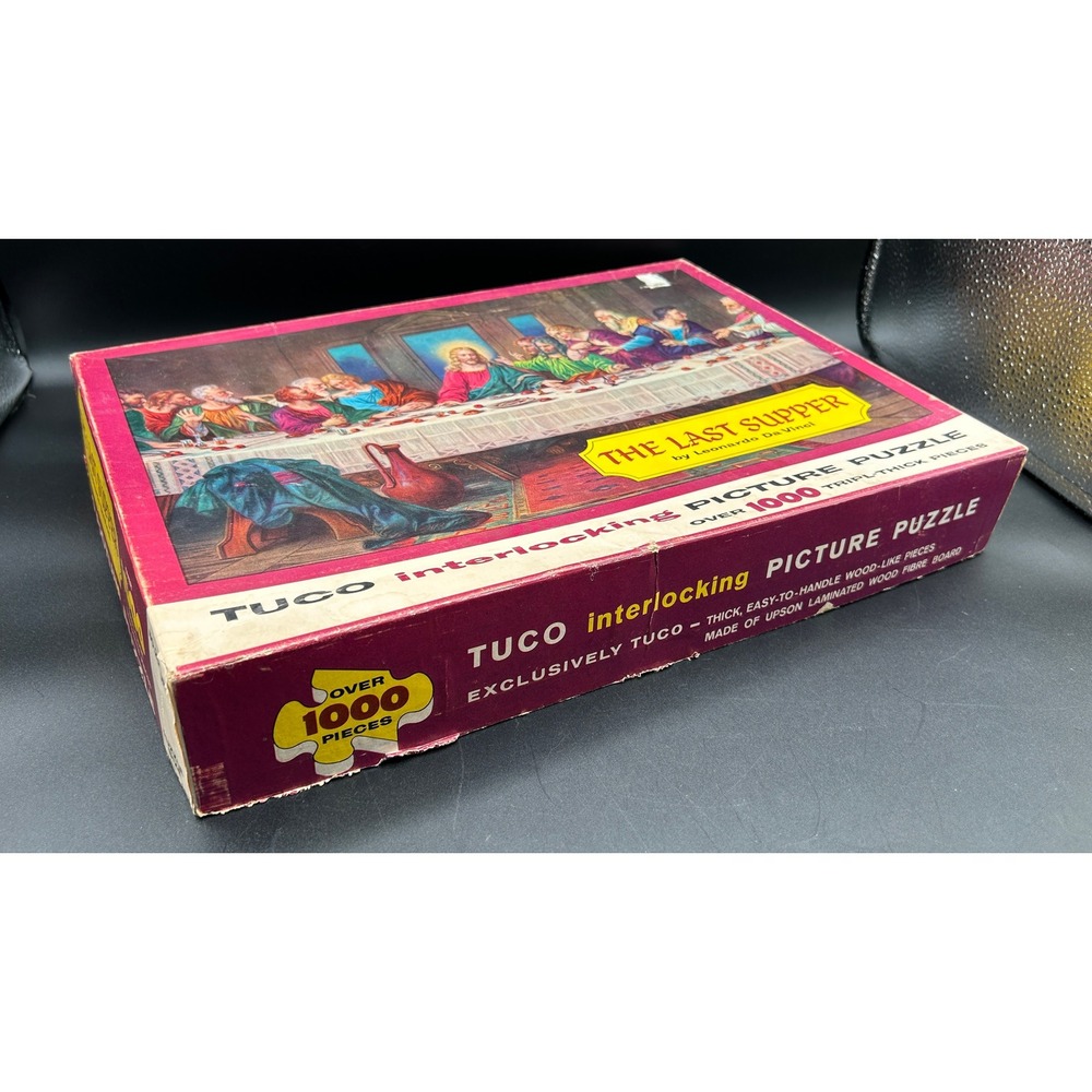 Vtg Tuco The Last Supper 1000 Piece Puzzle Leonardo Da Vinci Wood Fiber Complete
